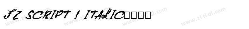 FZ SCRIPT 1 ITALIC字体转换